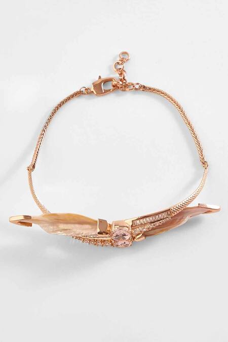 Outhouse_Pink Le Palm Serefina Choker Necklace _Online_at_Aza_Fashions