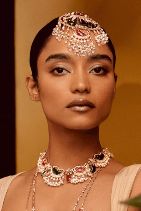 Shop_Outhouse_Gold Plated Le Nerina Choker _at_Aza_Fashions