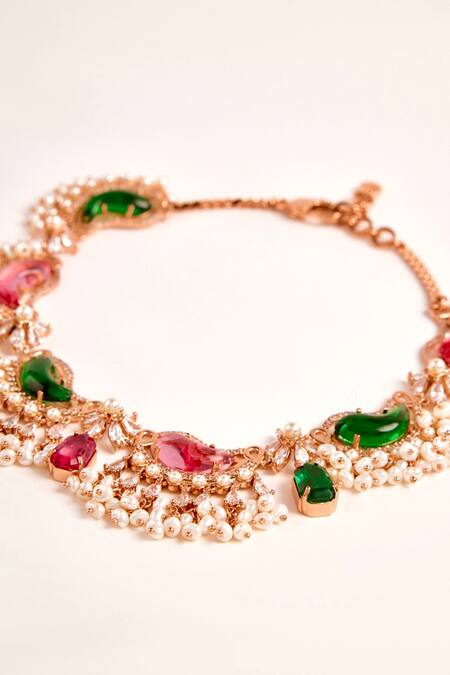 Outhouse_Gold Plated Le Nerina Choker _Online_at_Aza_Fashions