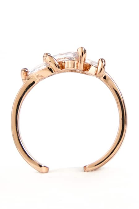 Outhouse The Mule Marquis Stone Embellished Midi Ring 