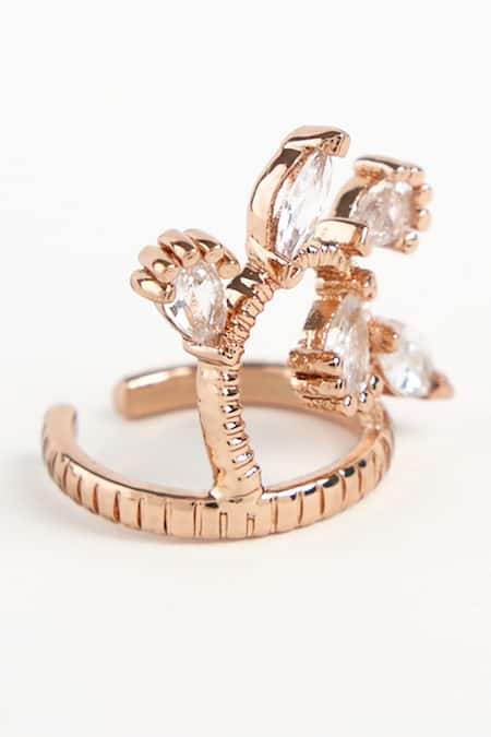 Shop Outhouse Pink Crystals, Stones, Pearls The Acai Cubic Zirconia Embellished Midi Ring at Aza Fashions Shop_Outhouse_Pink Crystals, Stones, Pearls The Acai Cubic Zirconia Embellished Midi Ring _at_Aza_Fashions