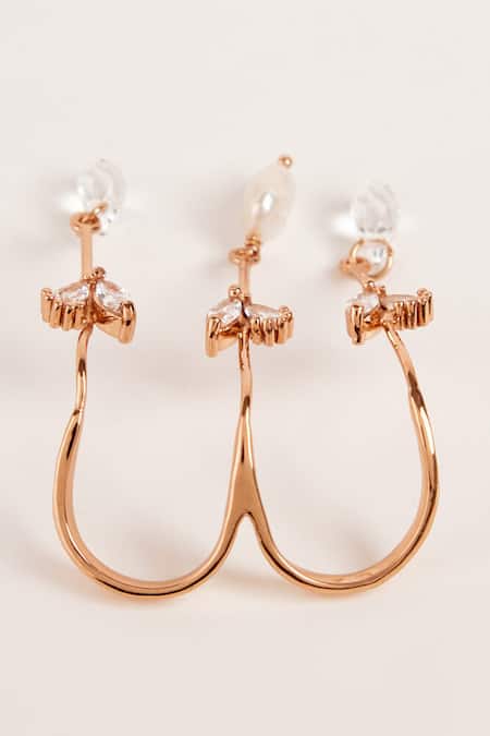 Shop Outhouse Pink Crystals, Pearls, Stones The Piccabeen Palm Embellished Double Ring at Aza Fashions Shop_Outhouse_Pink Crystals, Pearls, Stones The Piccabeen Palm Embellished Double Ring _at_Aza_Fashions