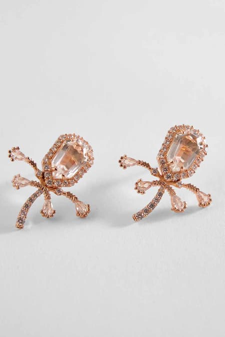 Children's Pink Cubic Zirconia Stud Earrings 14K Yellow Gold | Kay