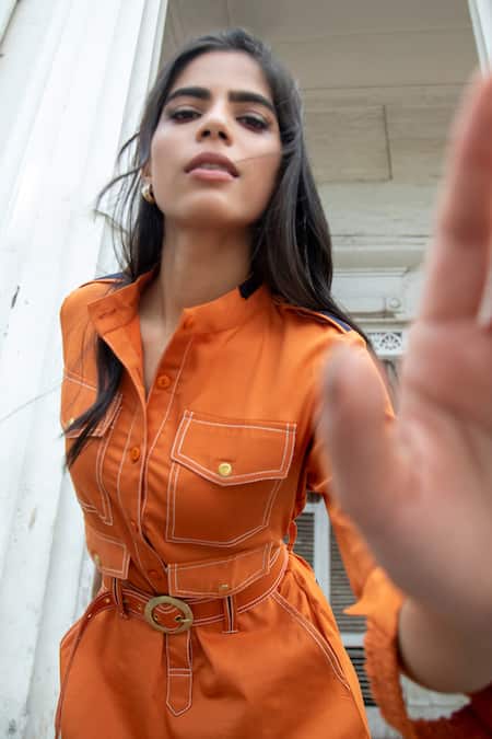 Veera Wear Merida Cotton Dress With Belt 