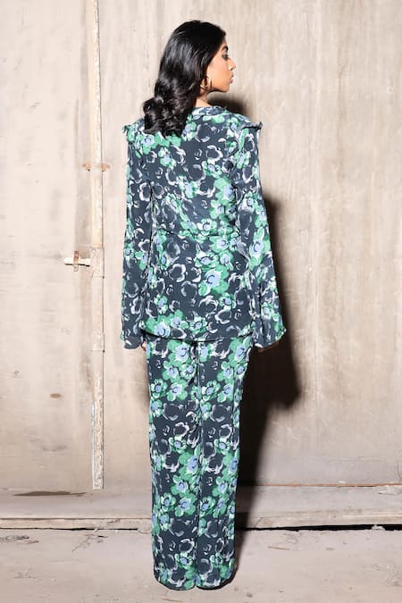 Shop_Therealb_Multi Color 100% Viscose Print Coastal Retreat Pant  _at_Aza_Fashions