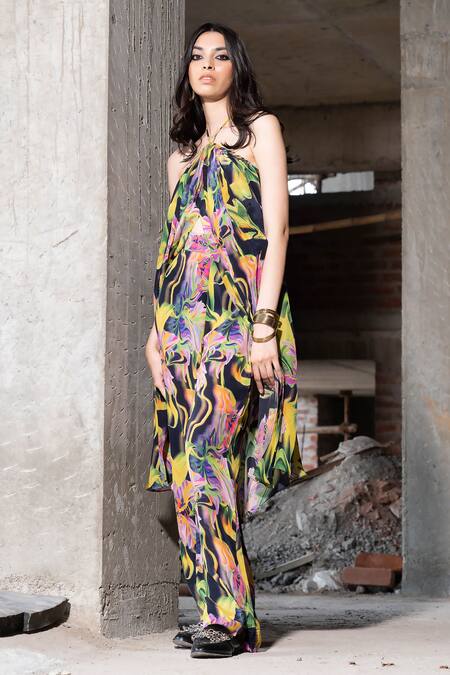 Shop_Therealb_Multi Color 100% Viscose Printed Floral Island Oasis Pant _Online_at_Aza_Fashions