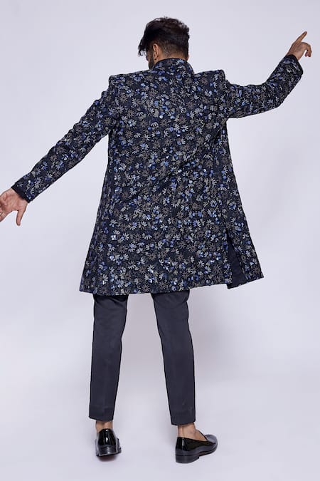 Arjuun Kilachand Floral Cut Dana Embroidered Sherwani 