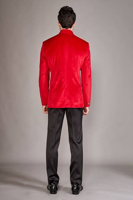 Arjuun Kilachand Velvet Plain Bandhgala 