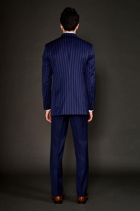Arjuun Kilachand Double Breasted Striped Jacket & Pant Set 