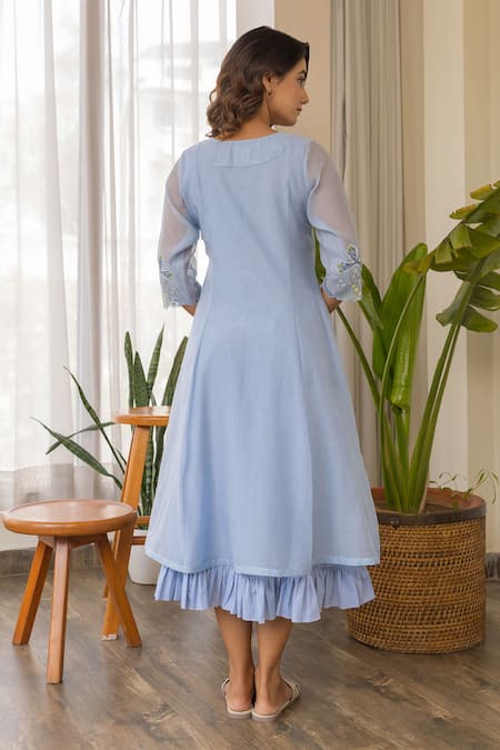 Khamaj India Melodia Kurta With Frilled Inner 