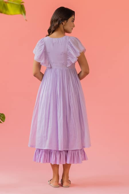Khamaj India Zoe Kurta With Frilled Inner 