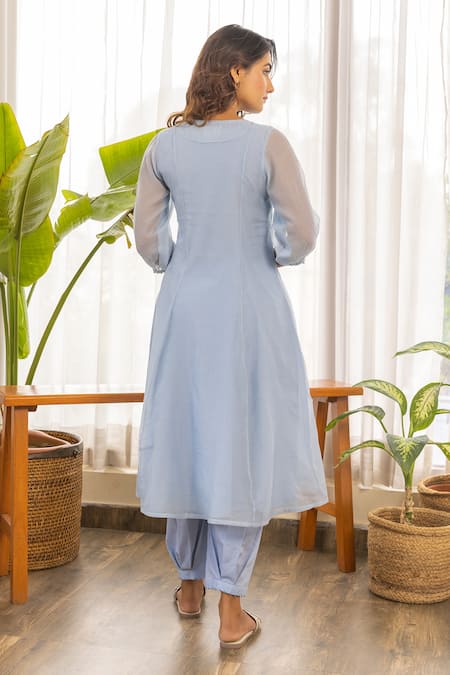 Khamaj India Carissa Yoke Embroidered Kurta Set 