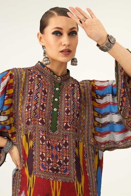 Buy Rajdeep Ranawat Yellow Silk Embroidery Bandeau Neck Gayatri Long Tunic Online at Aza Fashions Buy_Rajdeep Ranawat_Yellow Silk Embroidery Bandeau Neck Gayatri Long Tunic_Online_at_Aza_Fashions