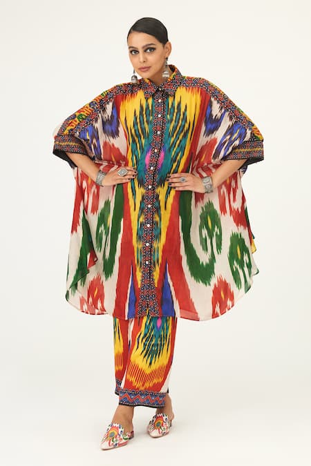 Rajdeep Ranawat Kamara Silk Abstract Print Shirt 