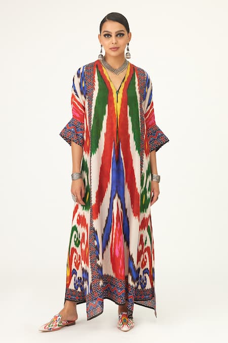 Rajdeep Ranawat Banera Silk Abstract Print Tunic 