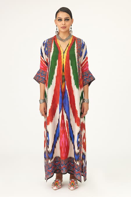 Rajdeep Ranawat Banera Silk Abstract Print Tunic 