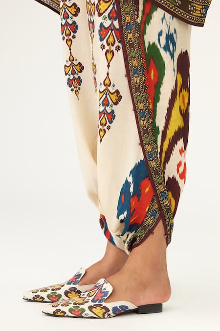 Rajdeep Ranawat Multi Color Satin Sonth Printed Dhoti Pant at Aza Fashions Rajdeep Ranawat_Multi Color Satin Sonth Printed Dhoti Pant_at_Aza_Fashions