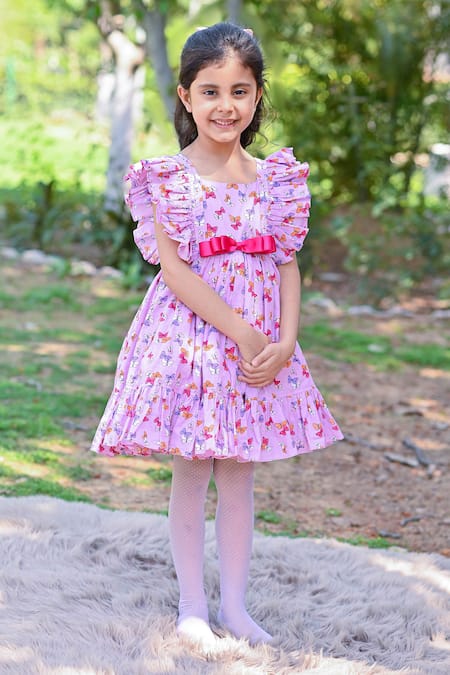 The Pony & Peony Co. Pink Cotton Spring Wing Butterfly Dress