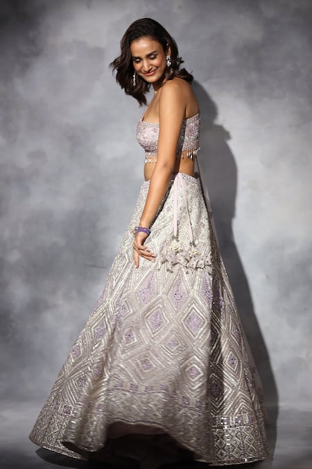 Swati Narula Azra Hand Embroidered Blouse Lehenga Set 