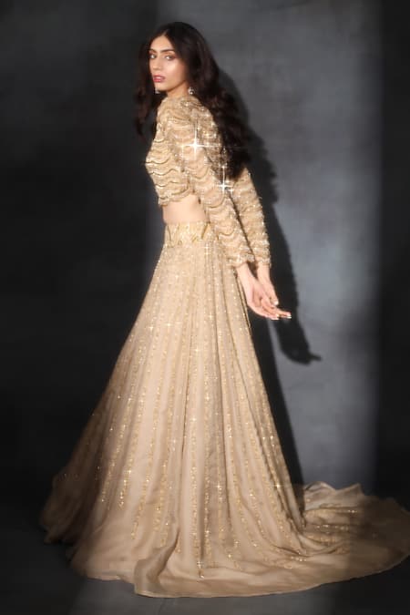 Swati Narula Hand Embroidered Top & Lehenga Set 