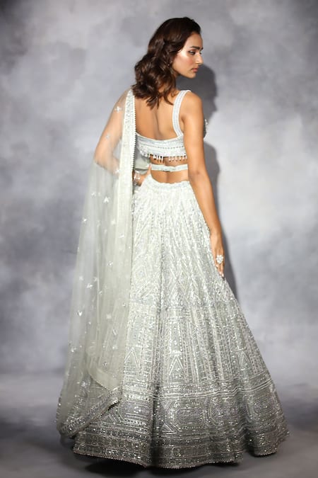 Swati Narula Hand Embroidered Blouse Bridal Lehenga Set 