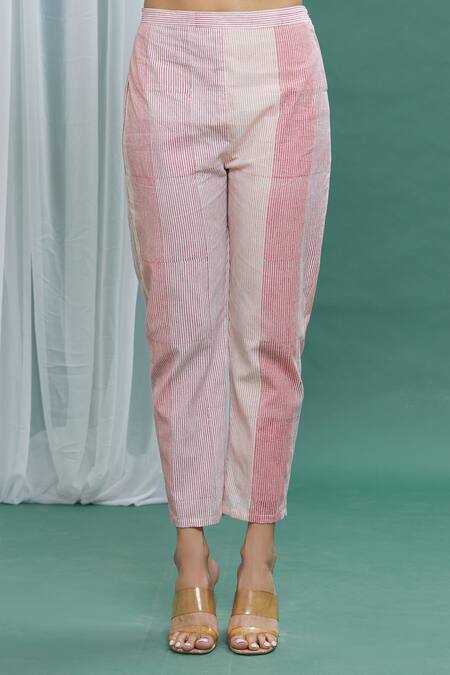 Buy_Banana Labs_Multi Color Cotton Printed Pinstripes Pants_Online_at_Aza_Fashions