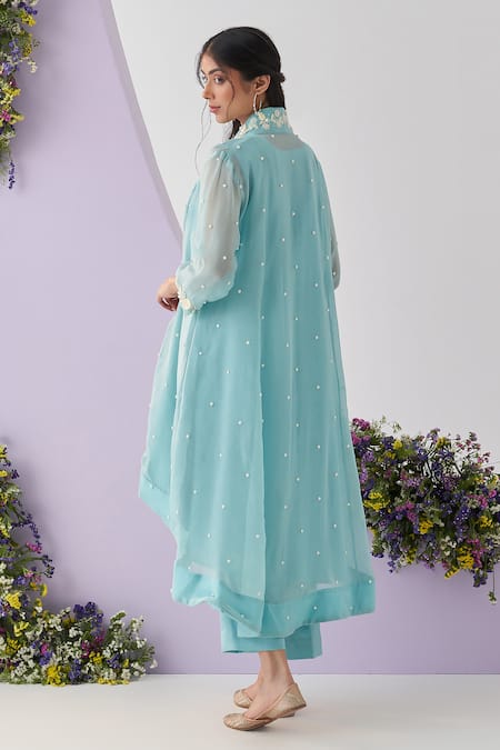 Shipraa Grover Nalini Embroidered Overlay Pant Set 