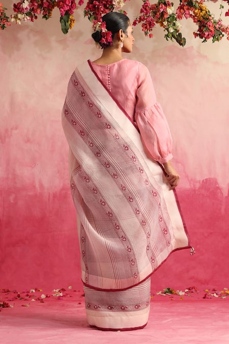 Weaver Story Manzar Hand Block Printed Saree 