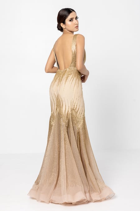 Sartoriale Sequin Embellished Mermaid Gown 