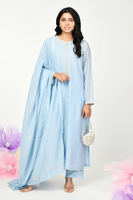 Komal Shah Tilla Chaav Chanderi Kurta Set 