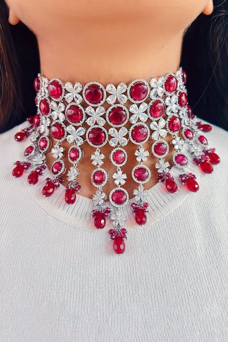 Dainty Ruby Layering Necklace – Meira T Boutique