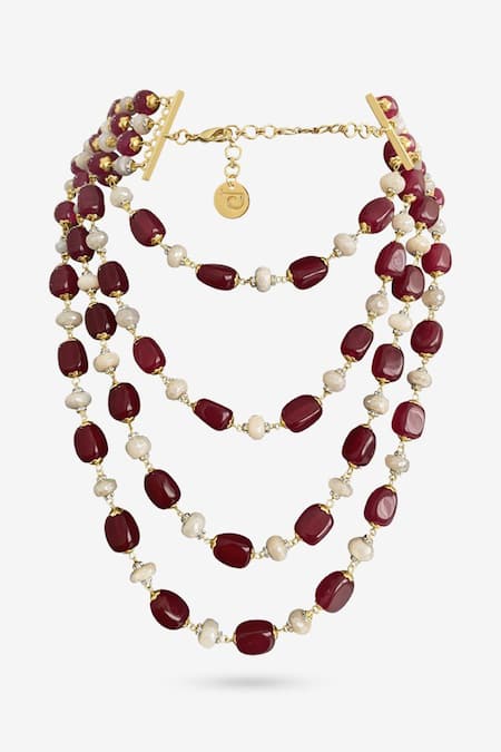 PRERTO Raima Stones Layered Necklace 