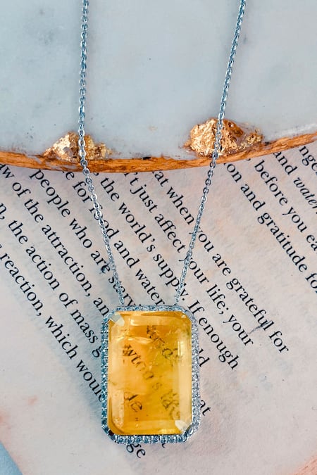 Multi Semi Precious Gemstone 14K Yellow Gold Necklace | eBay