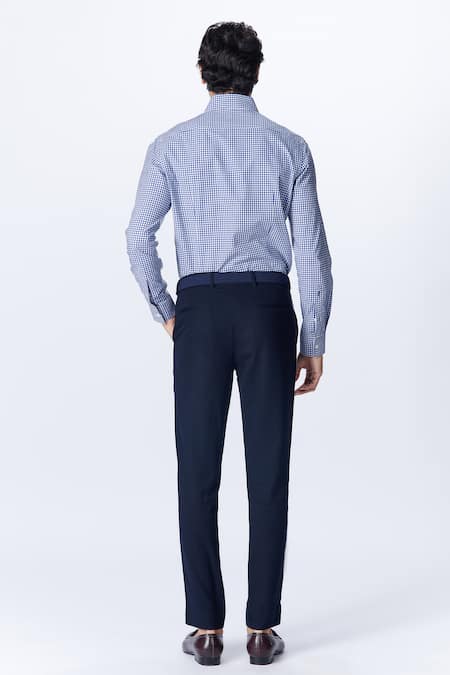 Shop_S&N By Shantnu Nikhil_Off White Cotton Embroidery Printed Shirt_at_Aza_Fashions