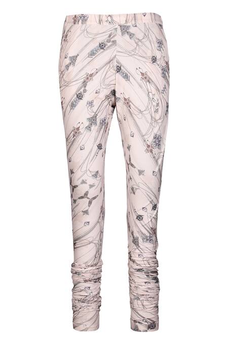 S&N By Shantnu Nikhil Off White Polyester Jewellery Print Churidar Online at Aza Fashions S&N By Shantnu Nikhil_Off White Polyester Jewellery Print Churidar_Online_at_Aza_Fashions