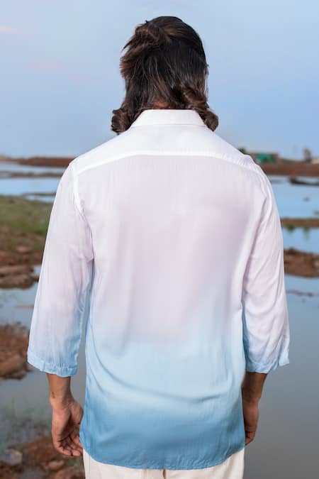 Runit Gupta Ombre Bead Embroidered Shirt 