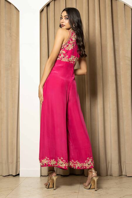 Mehak Sharma Floral Jaal Embroidered Jumpsuit 