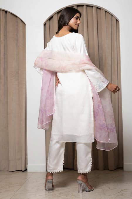Mehak Sharma Kurta Set With Tie-Dyed Dupatta 