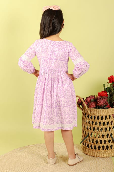 Kalp Floral Printed Cotton Dress 