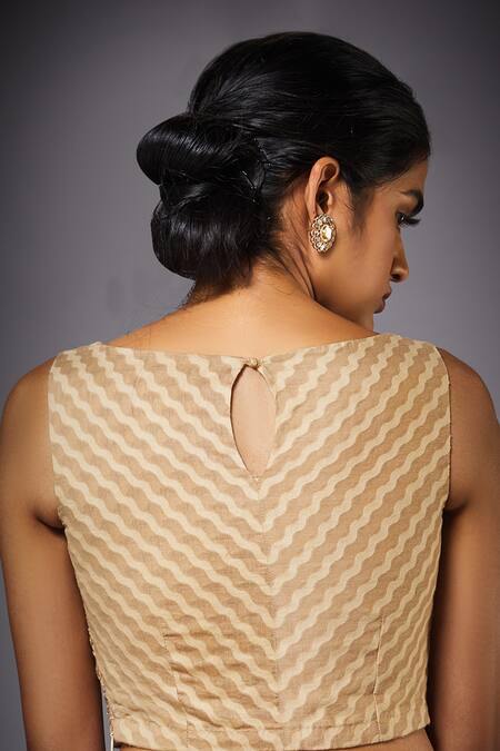 Shop RI.Ritu Kumar Off White Net Embroidery Floral Boat Neck Palace Blouse at Aza Fashions Shop_RI.Ritu Kumar_Off White Net Embroidery Floral Boat Neck Palace Blouse_at_Aza_Fashions