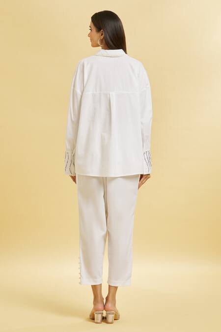 Soha By Harleen And Sona Embroidered Collar Shirt 