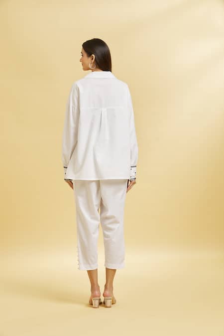 Soha By Harleen And Sona Glass Beads Embroidered Shirt 