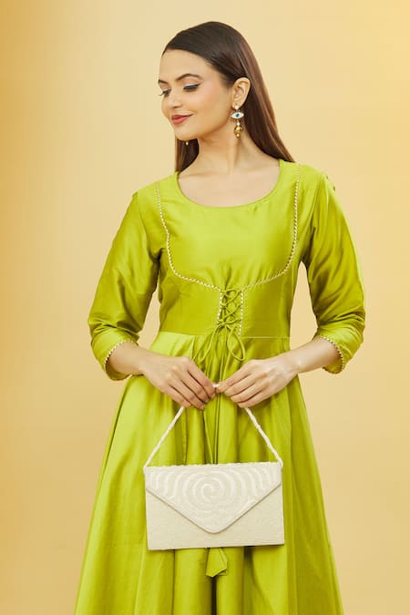 Nazaakat By Samara Singh Pearl Embellished Clutch 