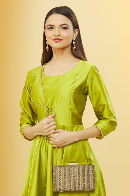 Nazaakat By Samara Singh Cutdana Embellished Clutch 