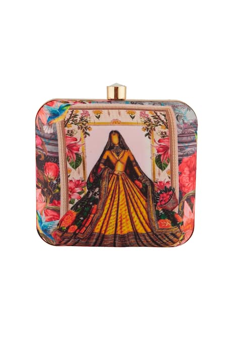 Nazaakat By Samara Singh Floral Garden Print Clutch 