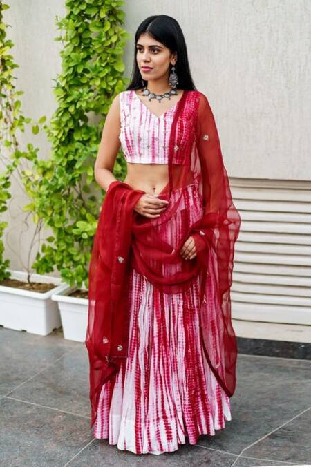 Cupid Cotton Tie & Dye Silk Cotton Lehenga Set 