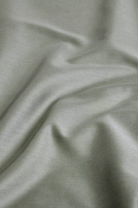 Shop_Houmn_Green Cotton Feather Stitch Bedsheet Set_Online_at_Aza_Fashions