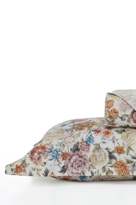 Shop_Houmn_Multi Color 100% Cotton Haven Floral Print Duvet Cover_Online_at_Aza_Fashions
