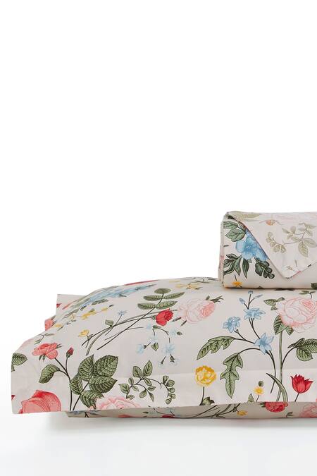 Shop Houmn Multi Color 100% Cotton Refuge Floral Print Duvet Cover Online at Aza Fashions Shop_Houmn_Multi Color 100% Cotton Refuge Floral Print Duvet Cover_Online_at_Aza_Fashions