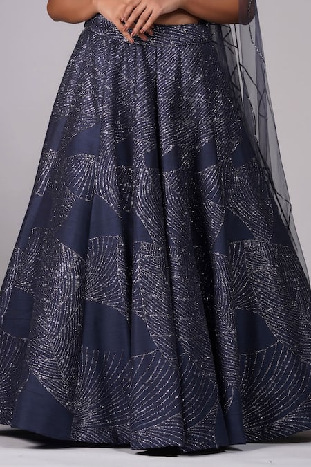 Buy Shruti S Gray Silk, Net Zari, Sequins, Embroidery Asymmetric Grey Neck Lehenga Set Online at Aza Fashions Buy_Shruti S_Gray Silk, Net Zari, Sequins, Embroidery Asymmetric Grey Neck Lehenga Set _Online_at_Aza_Fashions